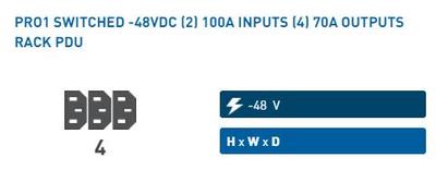 48DCWC-04-2X100-D0NB (-48 VDC)